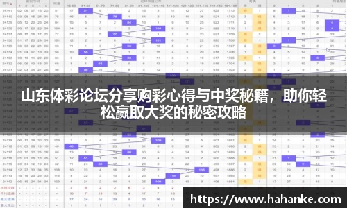 山东体彩论坛分享购彩心得与中奖秘籍，助你轻松赢取大奖的秘密攻略