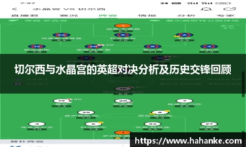 切尔西与水晶宫的英超对决分析及历史交锋回顾